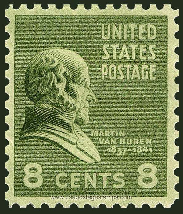 US 1938 Martin Van Buren (1782-1862) 8c. Scott. 813