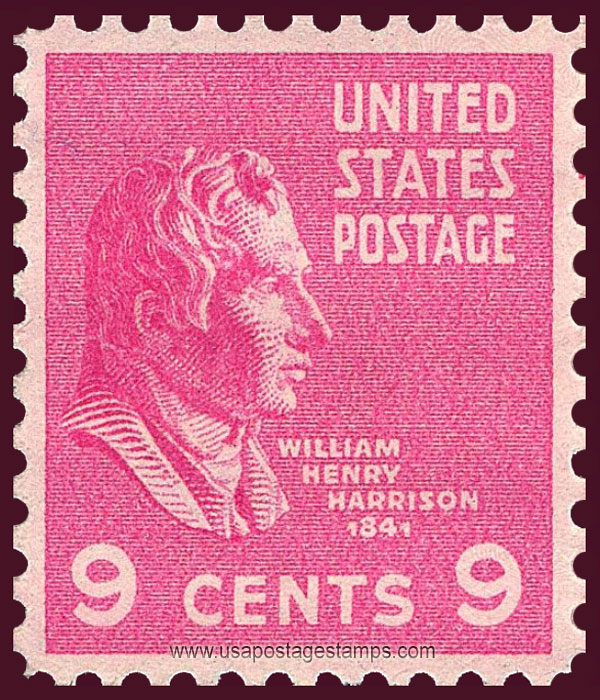 US 1938 William Henry Harrison (1773-1841) 9c. Scott. 814