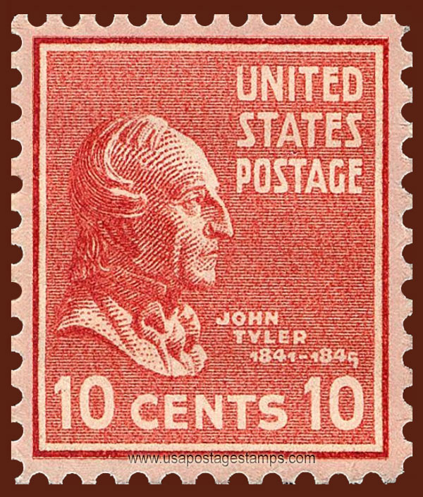US 1938 John Tyler (1790-1862) 10c. Scott. 815