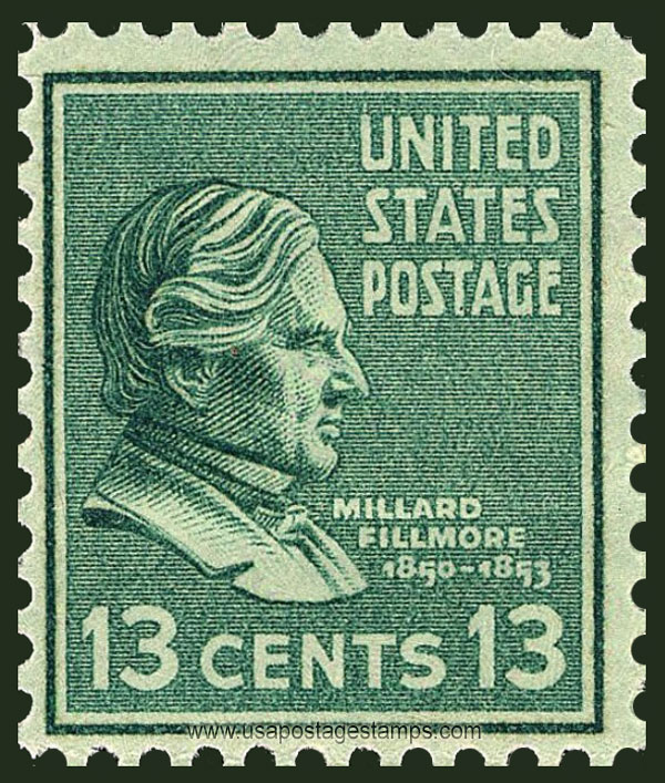 US 1938 Millard Fillmore (1800-1874) 13c. Scott. 818