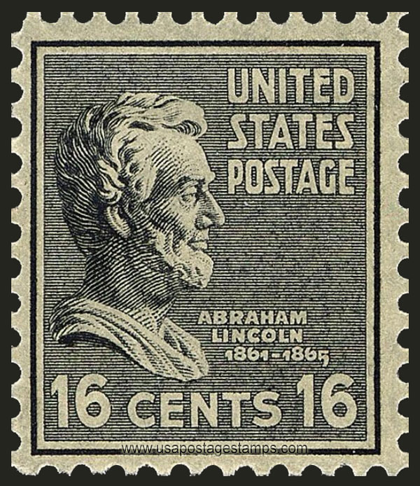 US 1938 Abraham Lincoln (1809-1865) 16c. Scott. 821