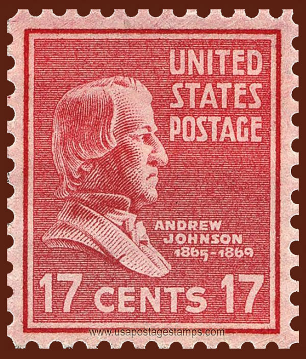 US 1938 Andrew Johnson (1808-1875) 17c. Scott. 822