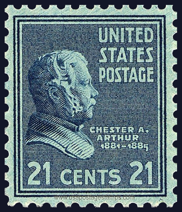 US 1938 Chester Alan Arthur (1829-1886) 21c. Scott. 826