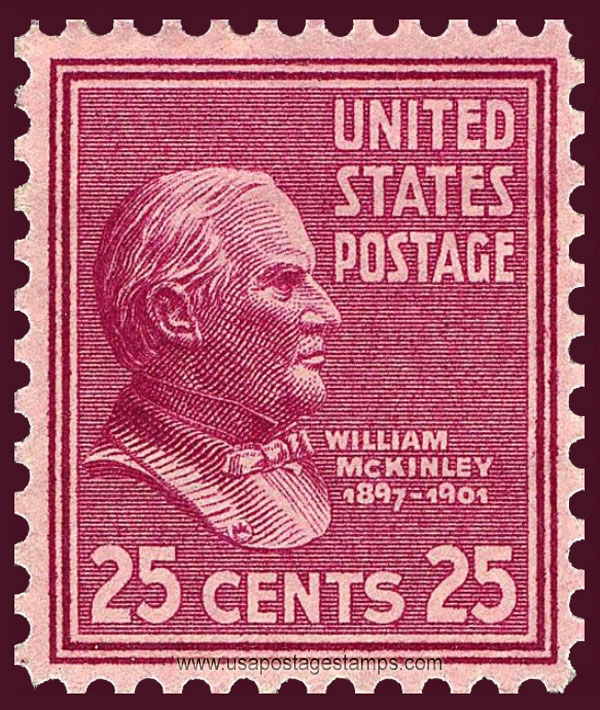 US 1938 William McKinley (1843-1901) 25c. Scott. 829