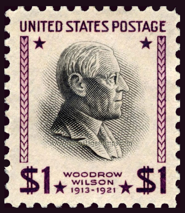 US 1938 Thomas Woodrow Wilson (1856-1924) $1 Scott. 832