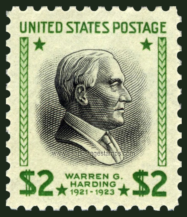 US 1938 Warren Gamaliel Harding (1865-1923) $2 Scott. 833