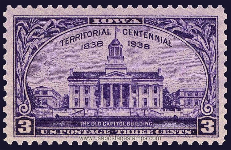 US 1938 Iowa Territory Centennial 3c. Scott. 838
