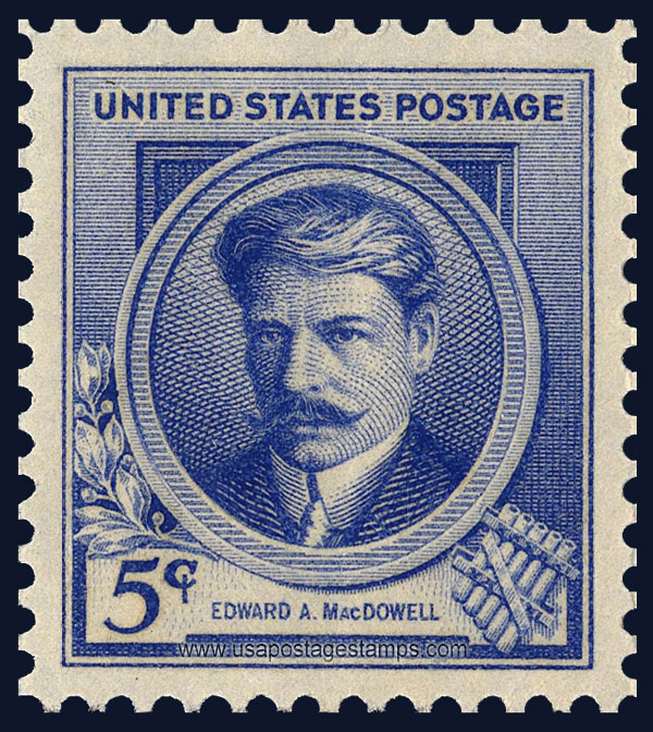 US 1940 Composer Edward Alexander MacDowell 5c. Scott. 882