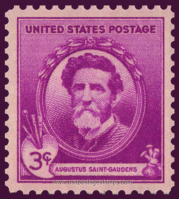 US 1940 Sculptor Augustus Saint-Gaudens 3c. Scott. 886
