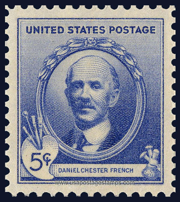 US 1940 Sculptor Daniel Chester French 5c. Scott. 887