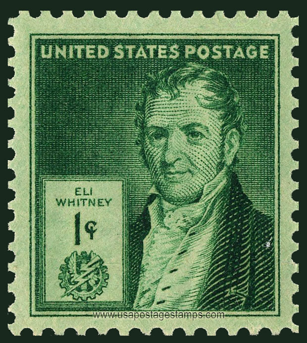 US 1940 Inventor Eli Whitney Jr. 1c. Scott. 889