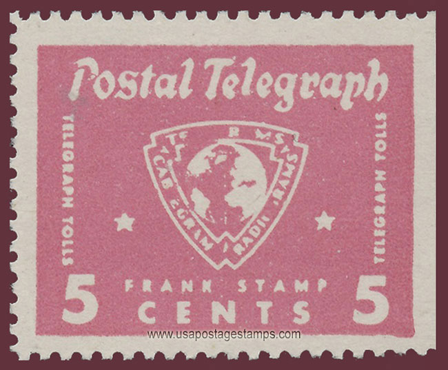 US 1942 Postal Telegraph-Cable Company 'Frank' 5c. Scott. 15TO29