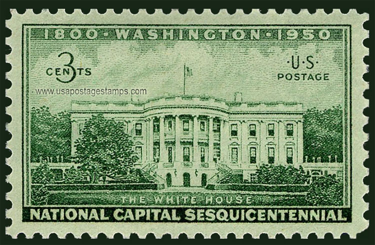 US 1950 National Capital Sesquicentennial ; White House 3c. Scott. 990