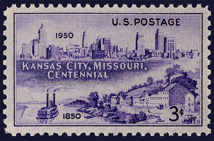 US 1950 Kansas City, Missouri, Centenary 3c. Scott. 994