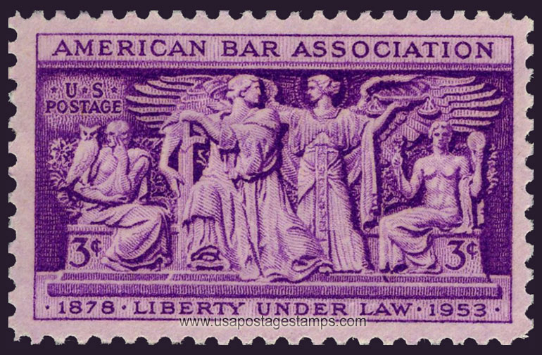 US 1953 75th Anniversary of American Bar Association 3c. Scott. 1022