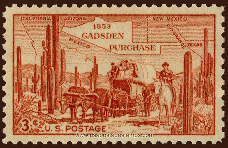 US 1953 Gadsden Purchase 3c. Scott. 1028