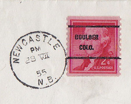 US 1954 Thomas Jefferson (1743-1826) Cancel Coil stamp 2c. Michel PR654C