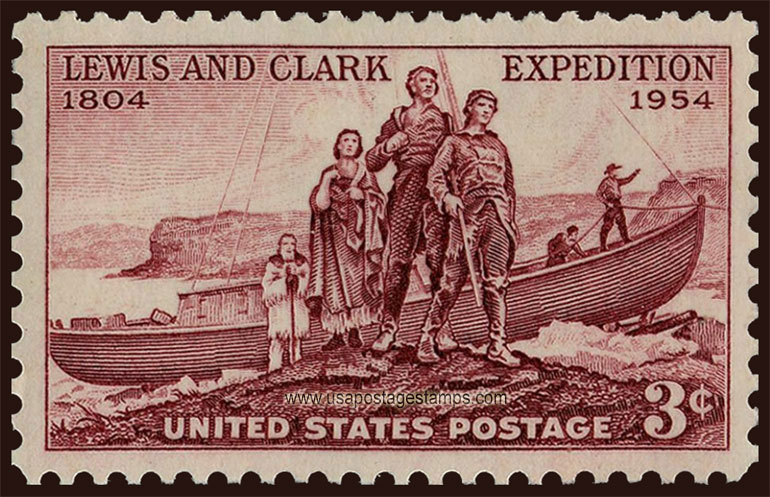 US 1954 Lewis and Clark Expedition Sesquicentennial 3c. Scott. 1063