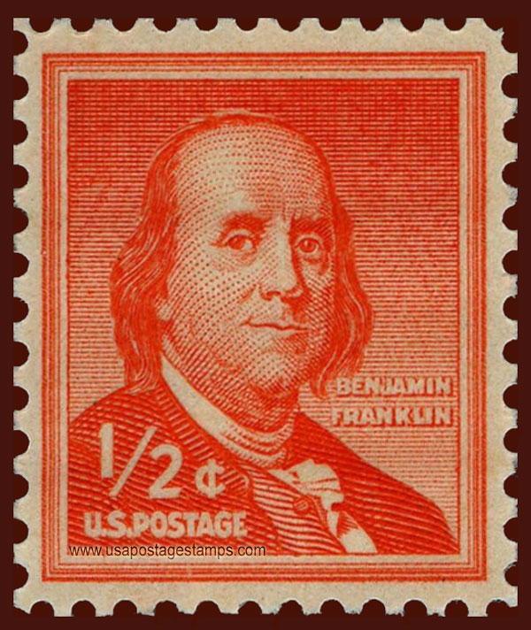 US 1955 Benjamin Franklin (1706-1790) ½c. Scott. 1030