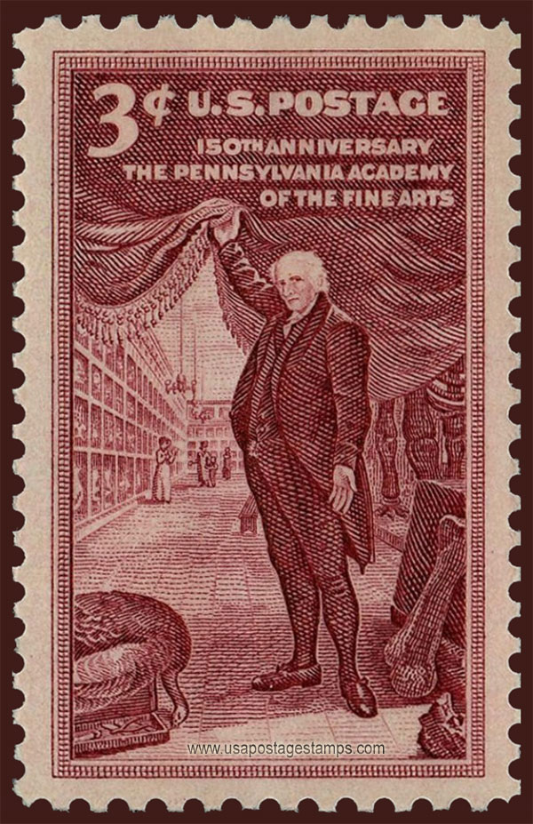 US 1955 150th Anniversary of The Pennsylvania Academy of the Fine Arts 3c. Scott. 1064