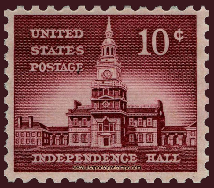 US 1956 Independence Hall (1753), Philadelphia 10c. Scott. 1044