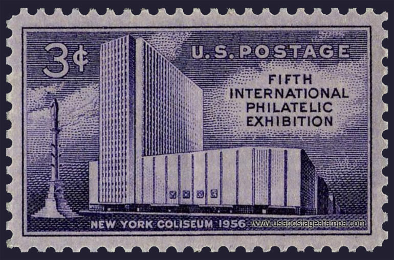US 1956 Fifth International Philatelic Exhibition 3c. Scott. 1076