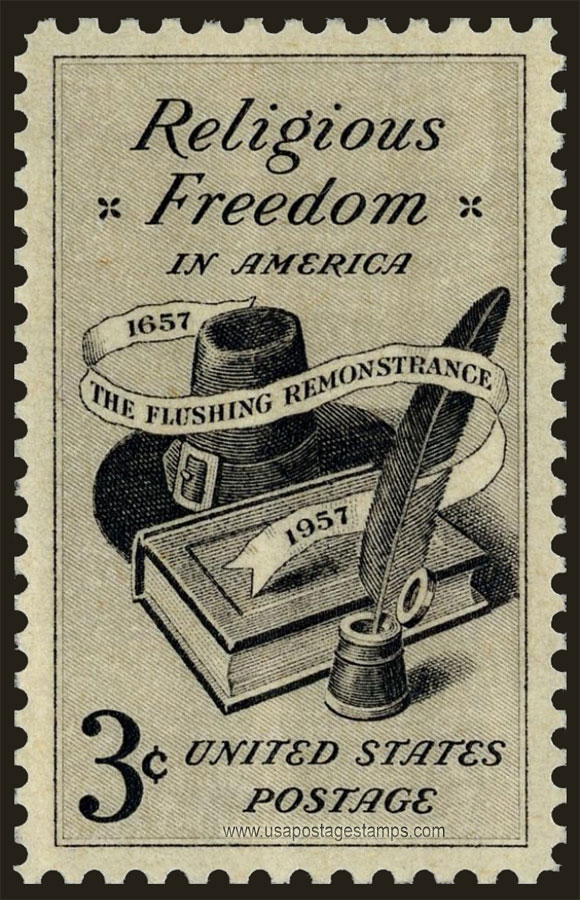 US 1957 Religious Freedom in America 3c. Scott. 1099