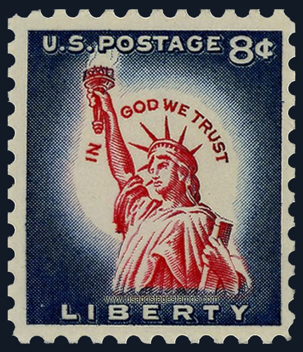 US 1958 Statue of Liberty, Liberty Island, New York City 8c. Scott. 1042