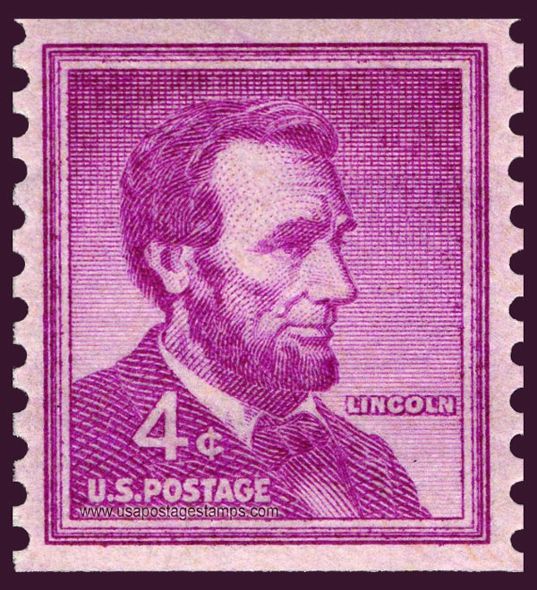 US 1958 Abraham Lincoln (1809-1865) Coil 4c. Scott. 1058