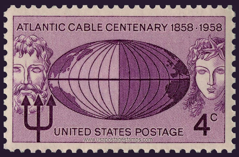 US 1958 Atlantic Cable Centenary 4c. Scott. 1112