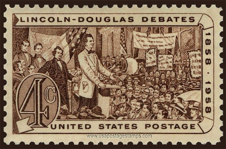US 1958 Lincoln-Douglas Debates Centenary 4c. Scott. 1115