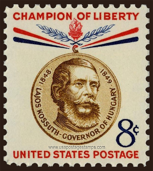 US 1958 Lajos Kossuth ; Champion of Liberty 8c. Scott. 1118