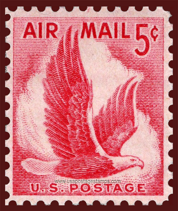 US 1958 'Airmail' Bald Eagle in Flight 5c. Scott. C50