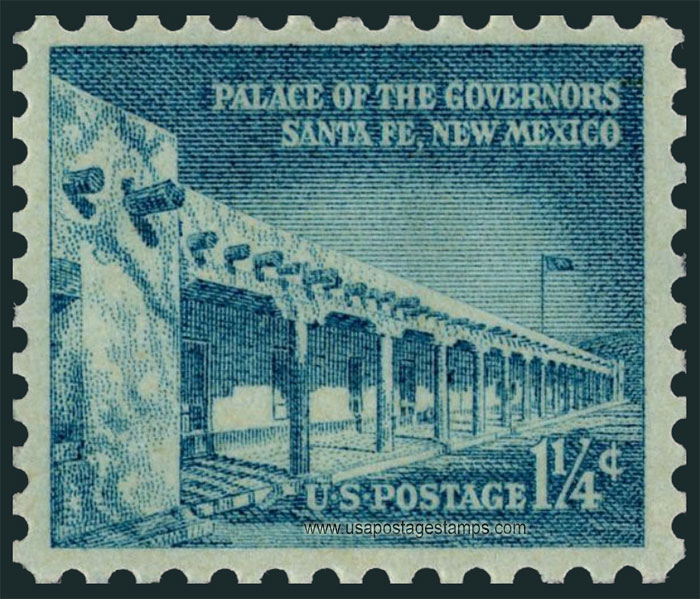 US 1960 Palace of the Governors, Santa Fe, New Mexico 1¼c. Scott. 1031A