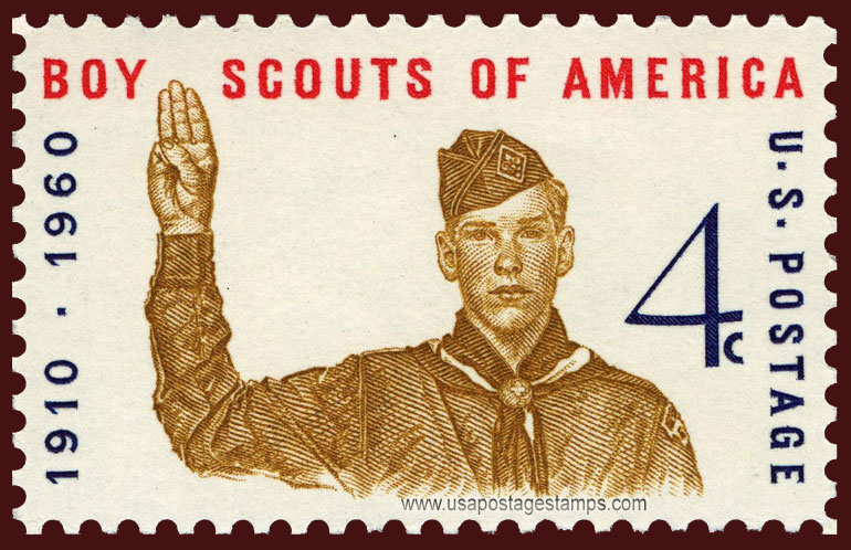 US 1960 50th Anniv. of Boy Scouts of America 4c. Scott. 1145