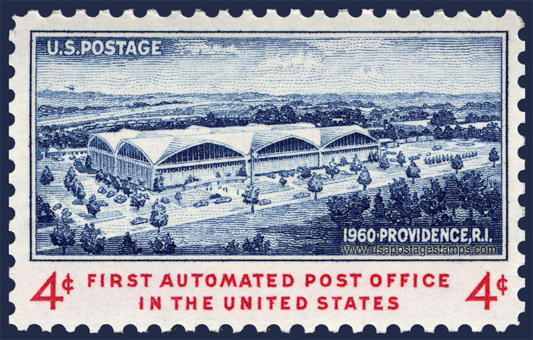 US 1960 First Automated Post Office in the United States 4c. Scott. 1164