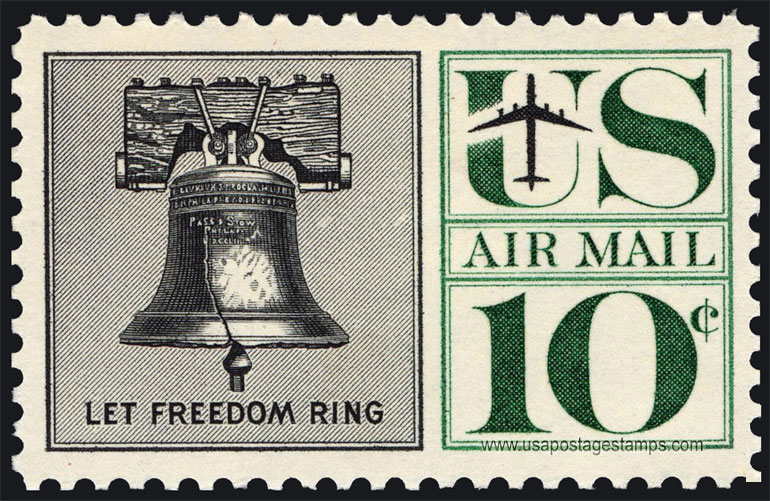 US 1960 'Airmail' Liberty Bell 10c. Scott. C57