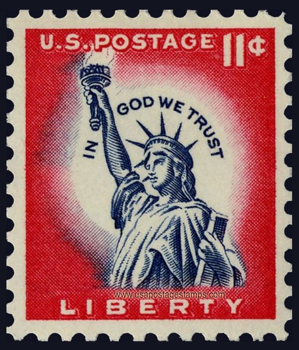 US 1961 Statue of Liberty, Liberty Island, New York City, 11c. Scott. 1044A