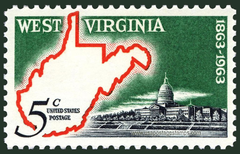 US 1963 West Virginia Statehood 5c. Scott. 1232