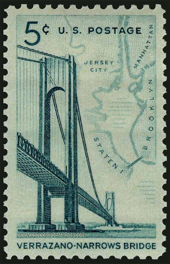 US 1964 Verrazano-Narrows Bridge 5c. Scott. 1258