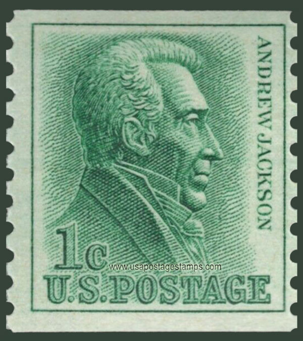 US 1966 Andrew Jackson (1767-1845), Coil 1c. Scott. 1225a
