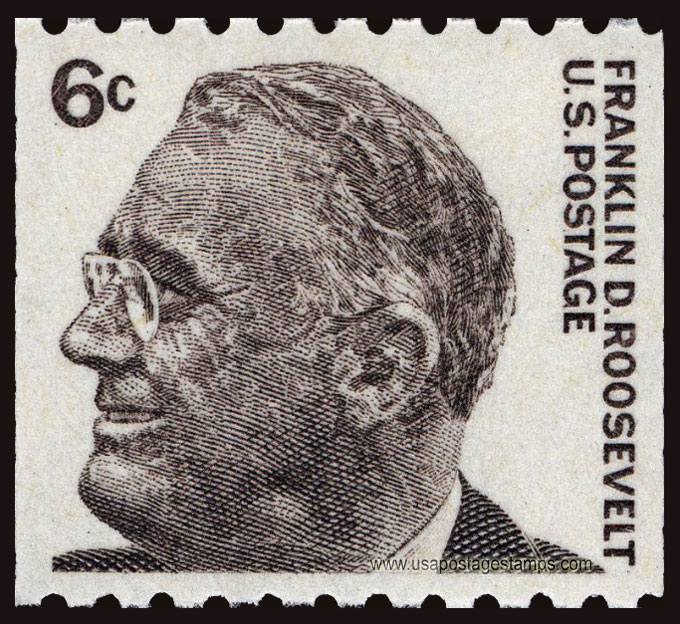 US 1967 Franklin Delano Roosevelt (1882-1945) ; Coil 6c. Scott. 1298