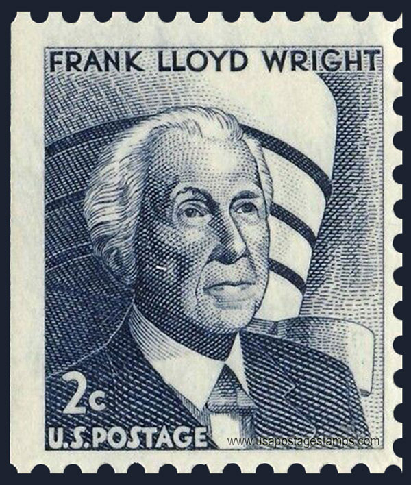 US 1968 Architect Frank Lloyd Wright 2c. Michel 902yDl