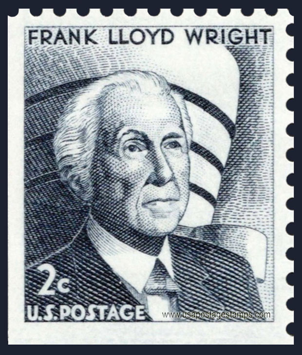 US 1968 Architect Frank Lloyd Wright 2c. Michel 902yElu