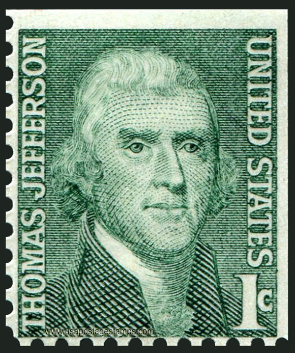 US 1968 Thomas Jefferson (1743-1826) 1c. Michel 940yEor