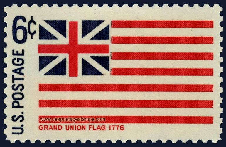 US 1968 Grand Union ; Historic American Flag 6c. Scott. 1352