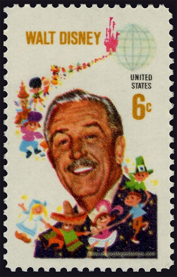 US 1968 Walter Elias Disney (1901-1966) 6c. Scott. 1355