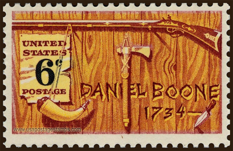 US 1968 Daniel Boone ; American Folklore Hero 6c. Scott. 1357