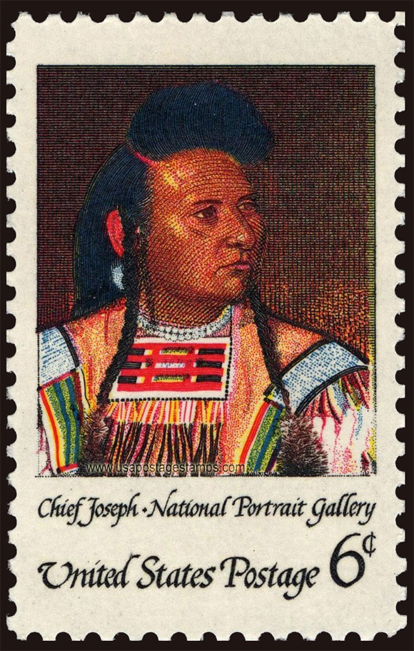 US 1968 Chief Joseph ; American Indian 6c. Scott. 1364