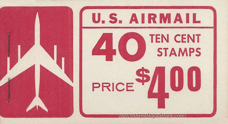 US 1962 50-Star Runway ; Airmail Booklet $4 Scott. BKC20